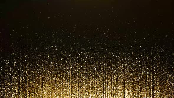  Golden particle bokeh dust light rising, luxury particle stripe .