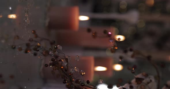 Christmas Decorations Candle Light Vertical Video