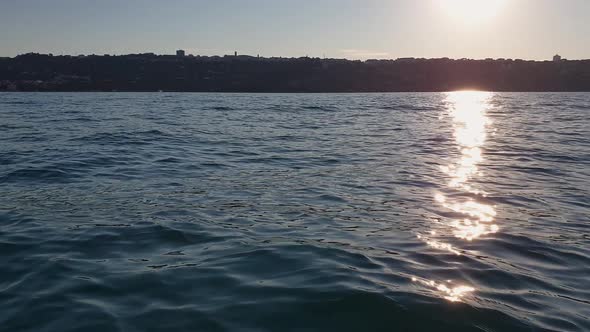 Navigating toward Vasto. First-person low-angle perspective. Italy