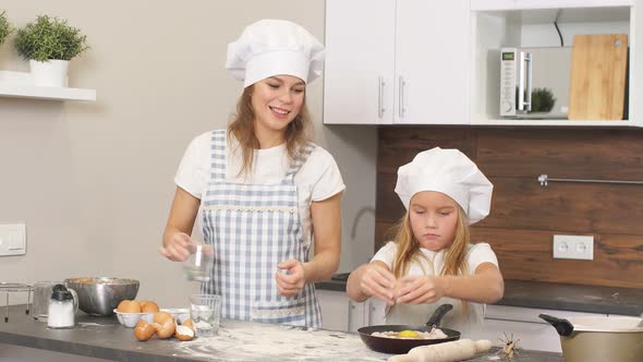 Enjoy Baking Cooking Time with Mother in Kitchen