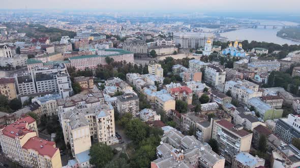 Kyiv, Ukraine Aerial View of the City. Kiev