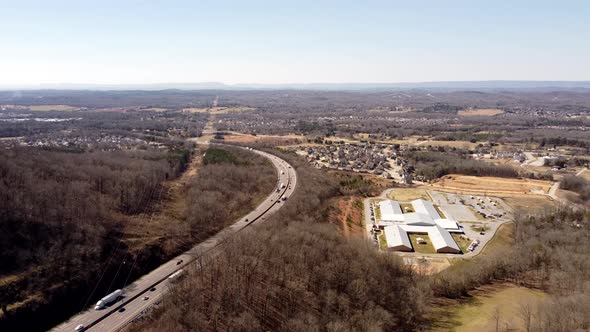 Aerial Video Tennessee Ooltewah By Highway 74