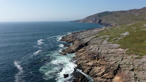 Aerial View of the Coastline By Marmeelan and Falcorrib South of Dungloe County Donegal  Ireland