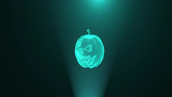 Digital Pumpkin Halloween Hud Hologram alt