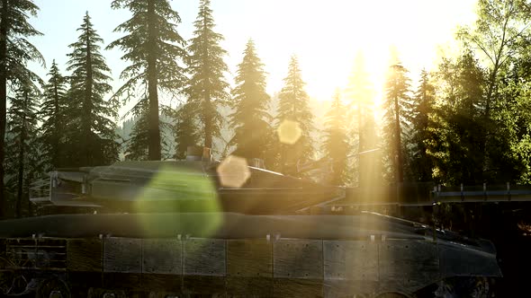 Old Rusty Tank in Forest alt