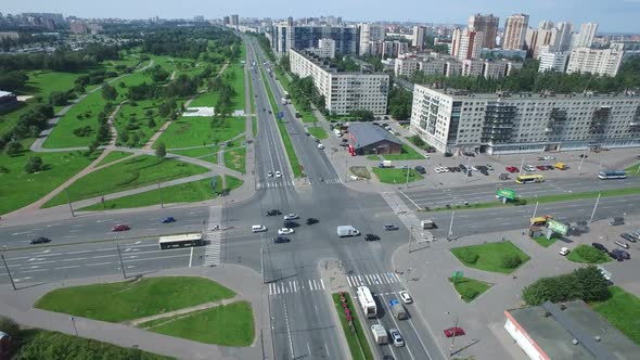 Saint Petersburg Russia Morning City Aerial 308