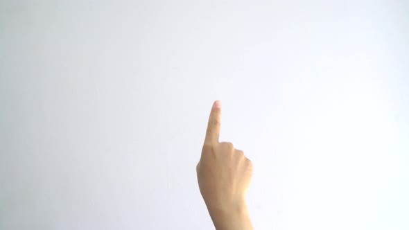 Hand Sign Posture Click In Isolated