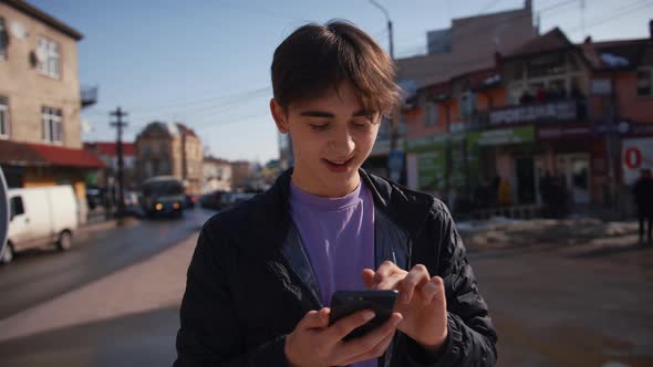 Young and Attractive Freelancer Working Outdoor