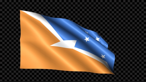 Tierra Del Fuego Province   Argentina Flag Blowing In The Wind
