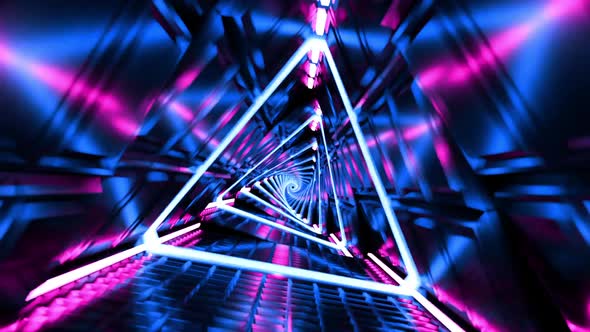 Neon Light Tunnel Concert Background alt