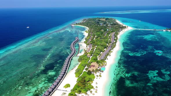 Aerial view of Kuredu Island Resort, Maldives