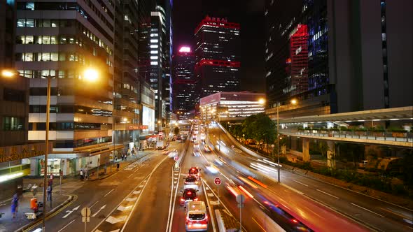 Beautiful building and architecture around Hong kong city skyline