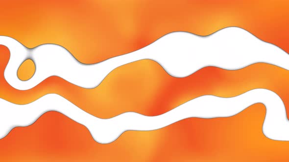 abstract orange Liquid Waves motion background