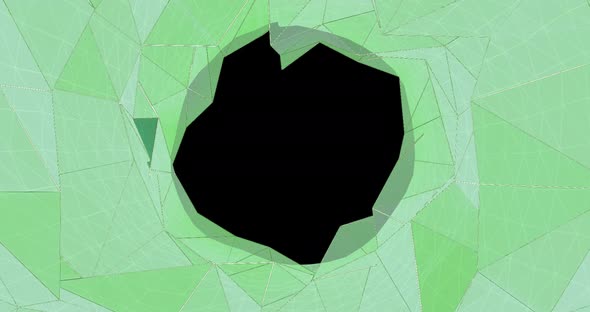  Polygon tunnel revealing glowing stars 4k alt