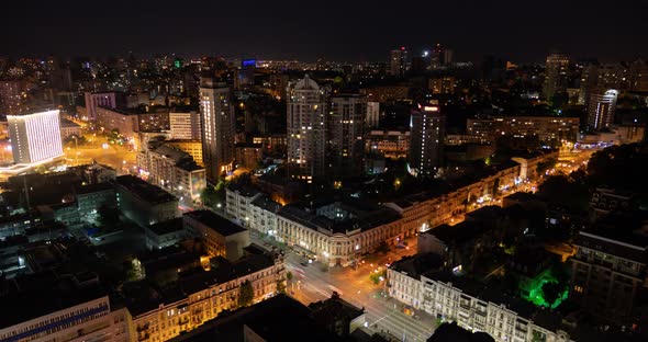 Night City Traffic in Kiev, Ukraine