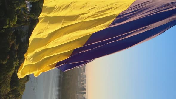 Vertical Video National Flag of Ukraine