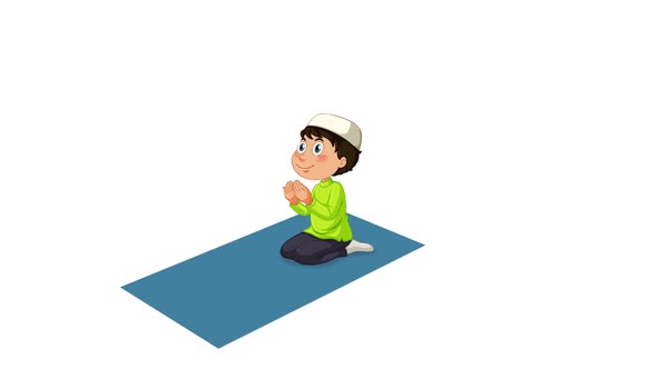 The boy is praying alt