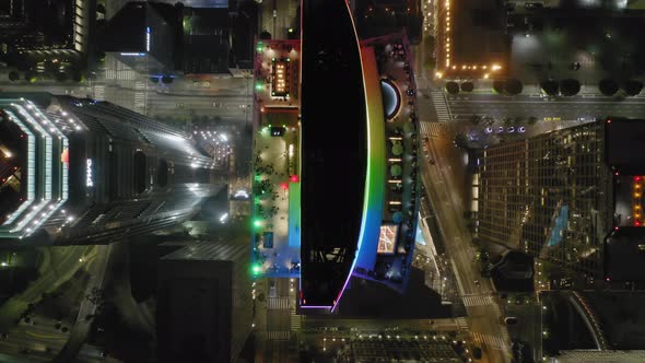 Modern Buildings and City Infrastructure at Night alt