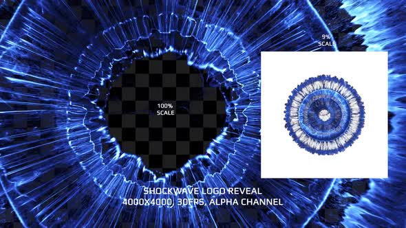 Shockwave Logo Reveal - 4000x4000, Alpha Channel alt