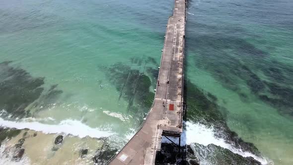 Ocean Warf Drone Shot [RAW] 4K Footage