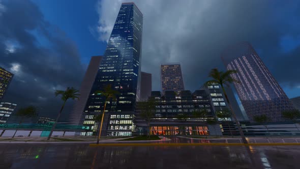 Empty City Street After Rain alt