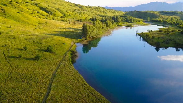 Beautiful Lake Aerial Shot