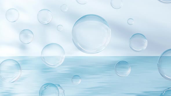 Bubbles on the water surface