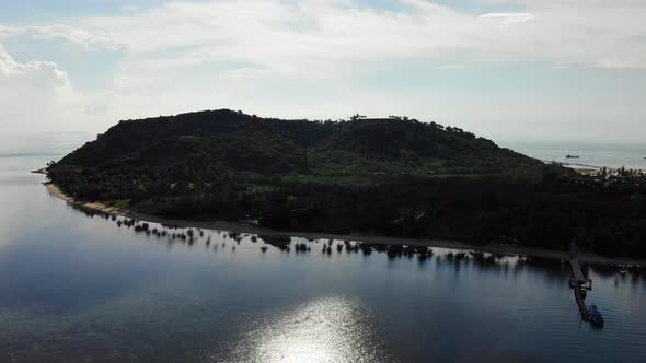 Beautiful high view of nature with sea ocean