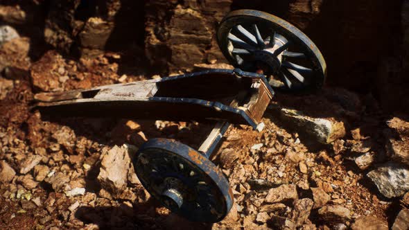 Ancient Historic Gun in the Stone Canyon