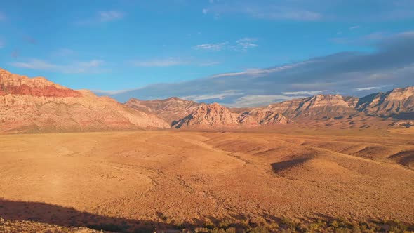 Rolling Hills panorama at Red Rock National Conservation Area near Las Vegas Nevada