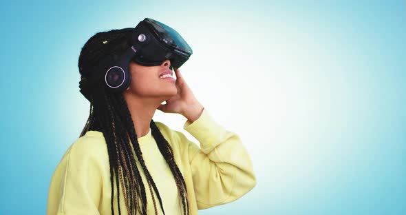 Virtual Reality Glasses African Lady