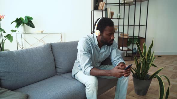 African american man playing music