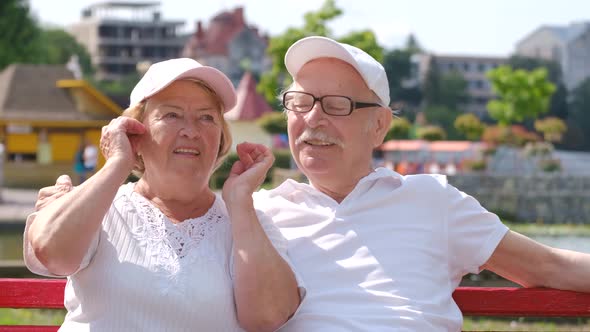 First Date of an Elderly Couple Retired Lovers