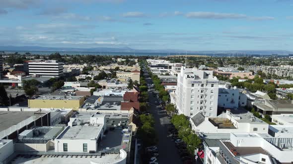 Wide aerial drone view of San Mateo city, California, USA. cityscapes view. 4k videos