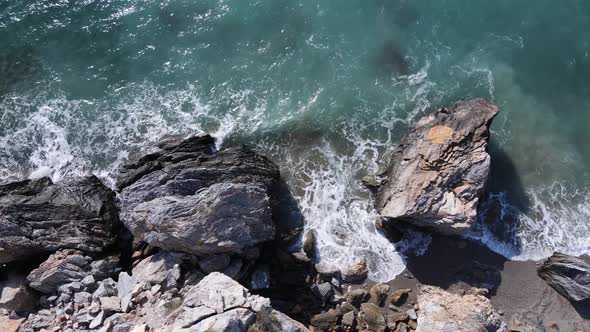 Sea Near the Coast - Close-up Aerial View of the Coastal Seascape