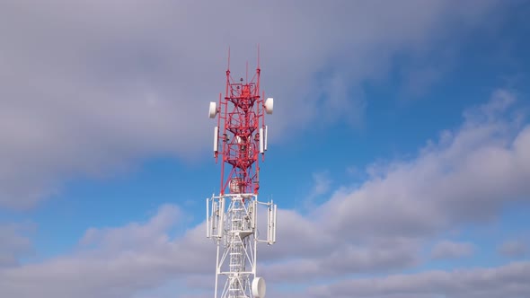 Aerial Drone Footage Cell Tower