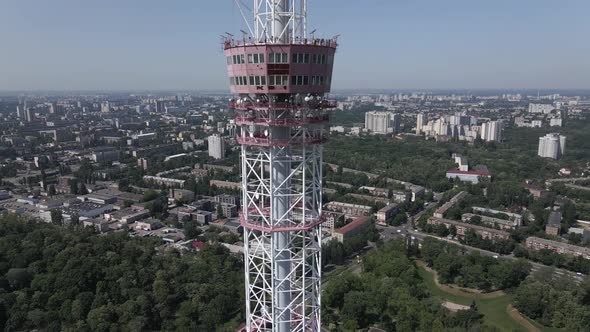 Kyiv. Ukraine: TV Tower. Aerial View