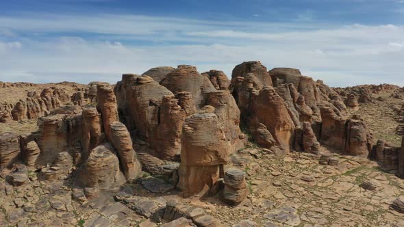 Rock Formations in Gobi Desert Mongolia