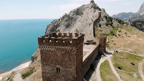 Ruins of a Medieval Castle By the Sea