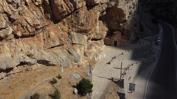 Picturesque Belfry of the Old Orthodox Church of Saint Nicholas the Wonderworker Built in the Rock