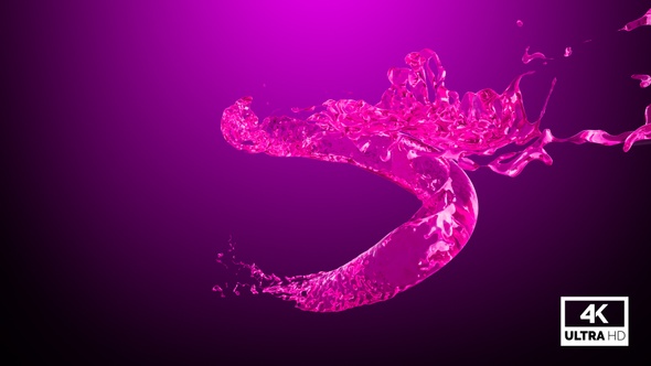 Vortex Splash Of Pink Water