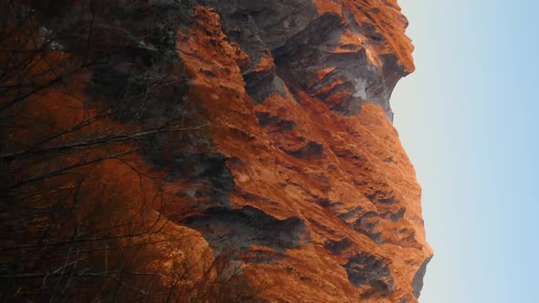 Vertical video of carrara marble quarry