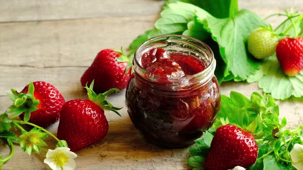 Strawberry Jam in a Jar