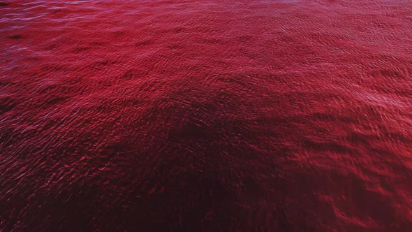 4k Red Ruby Waves In The Ocean alt