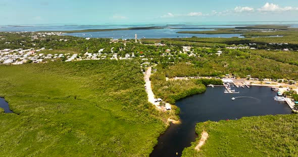 Aerial drone footage John Pennekamp Coral Reef State Park