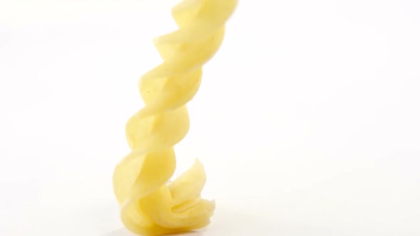 Close-up of gemelli pasta