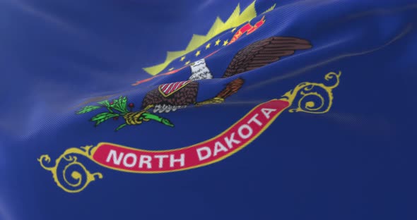 Flag of American State of North Dakota