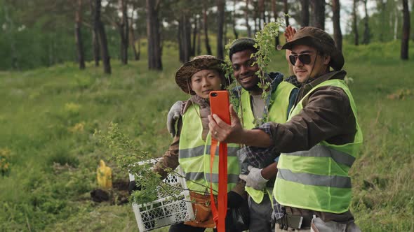 Gardeners Taking Selfie