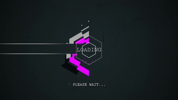 please wait loading screen animation loop - retro style