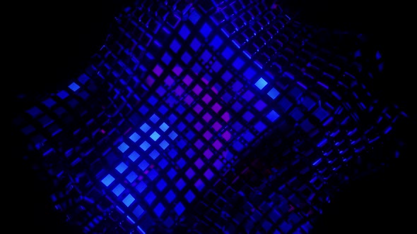 Dark Blue Undefined Vj Loop Motion Of The Figure On The Party HD
